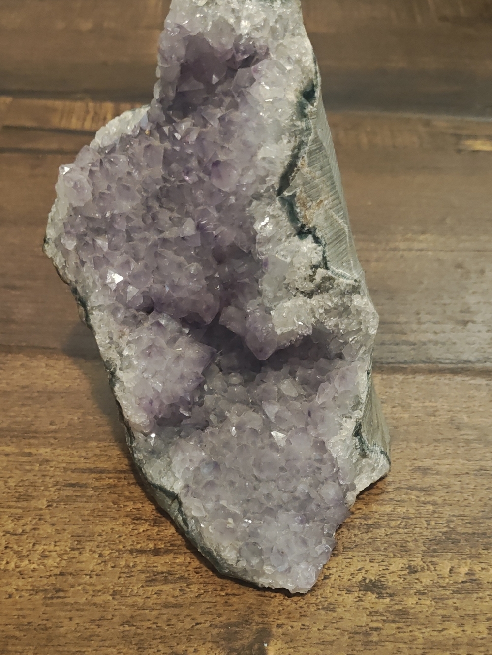 Amethyst Crystal Geode Home Accent - Purple